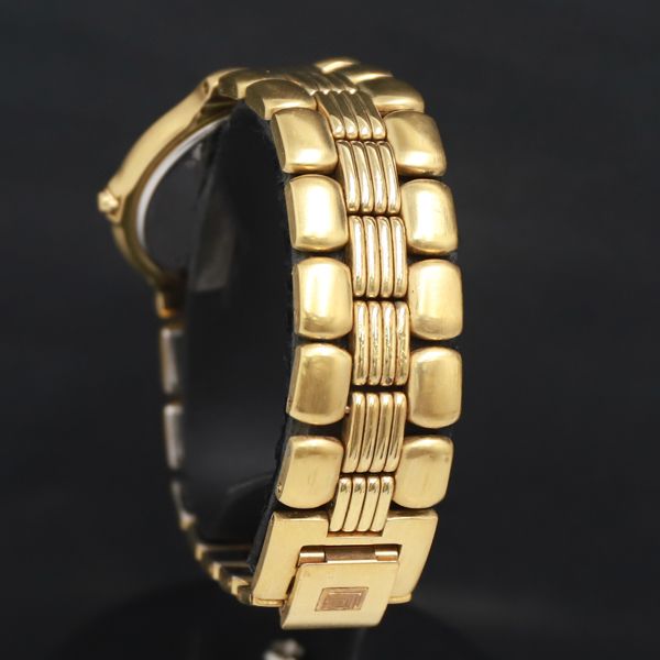 QZ 石付 Guy Laroche 127.11 ゴールド文字盤 デイト レディース腕時計