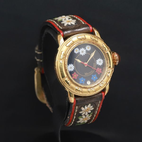 QZ MICHEL JORDI 1991 黒文字盤 デイト レディース腕時計 2000000 NSK