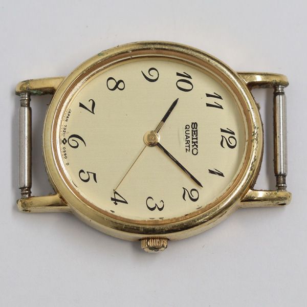 セイコー 7321-5290 QZ ゴールド文字盤 レディース腕時計 KRH 2000000