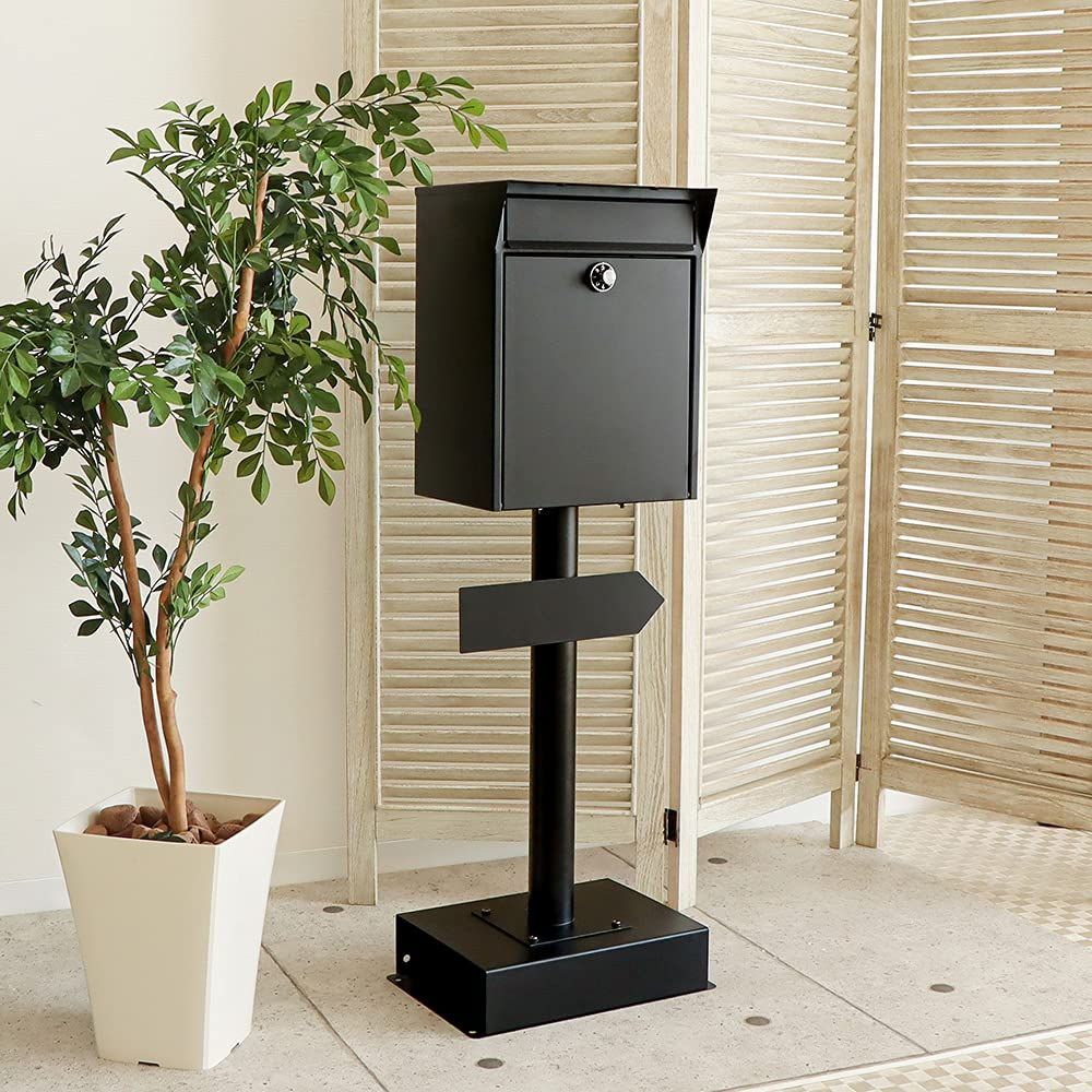 新品 ヤマソロ スタンドポスト 置き型ポスト ポスト 郵便受け ダイヤル
