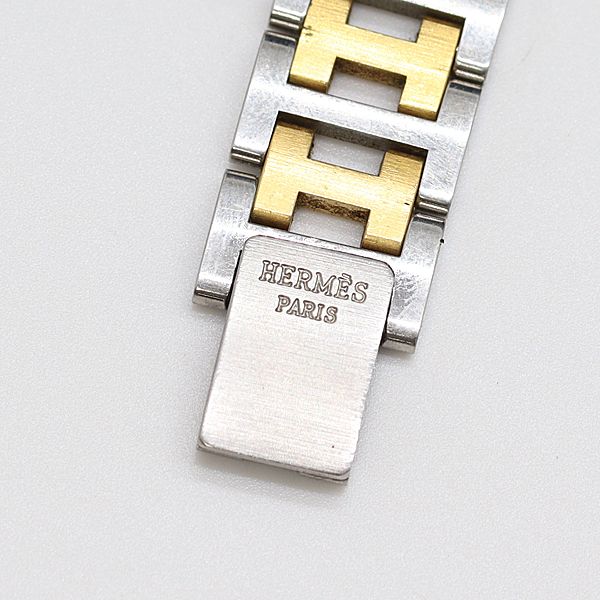 エルメス 純正ベルト ゴールド/シルバーカラー 14mm レディース腕時計