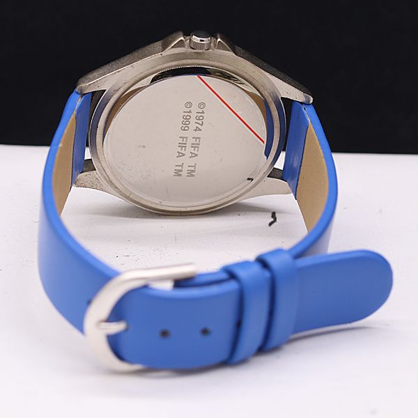 箱付 スウォッチ 2002 FIFAワールドカップ QZ ブルー文字盤 メンズ