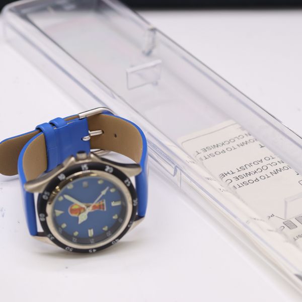 箱付 スウォッチ 2002 FIFAワールドカップ QZ ブルー文字盤 メンズ
