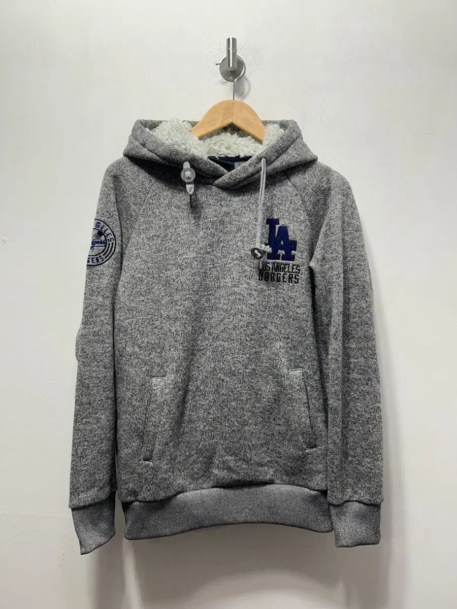LA ドジャース 起毛 フードTシャツ グレー MLB 105