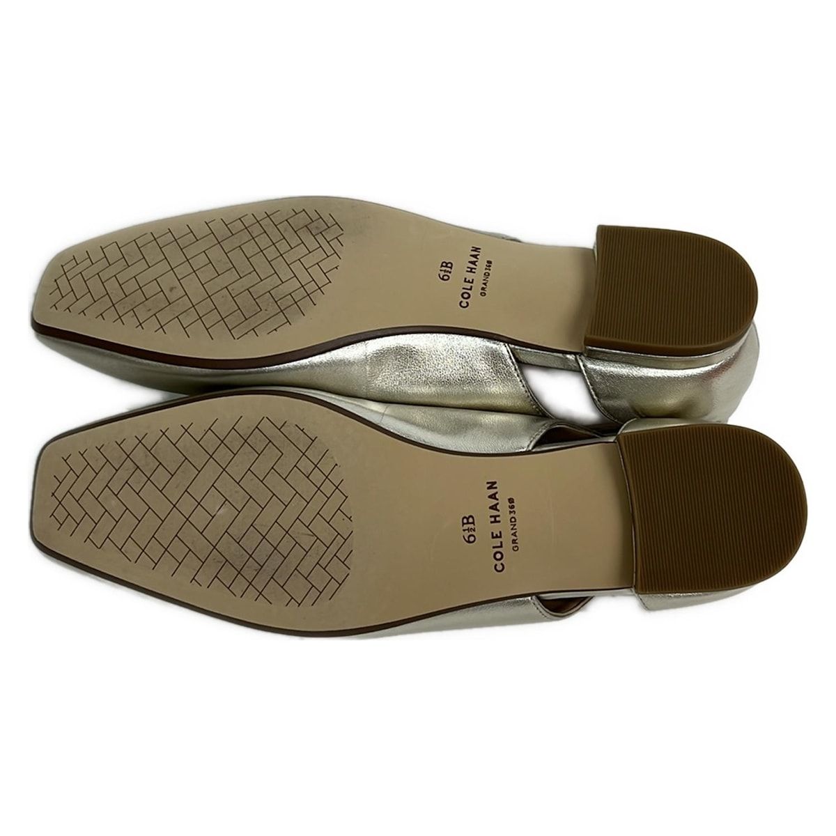  COLE HAAN コールハーン フラットシューズ 6 1 2 B レディース - シャンパンゴールド レザー フラットシューズ バレエシューズ パンプス