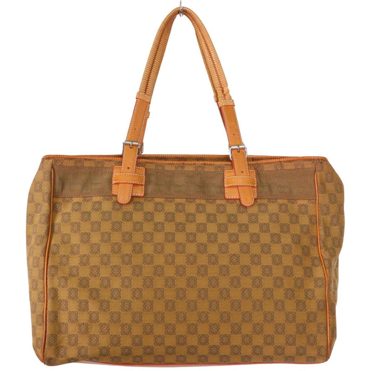 ヴィンテージ】LOEWE ロエベ リピート キャンバス×レザー トートバッグ