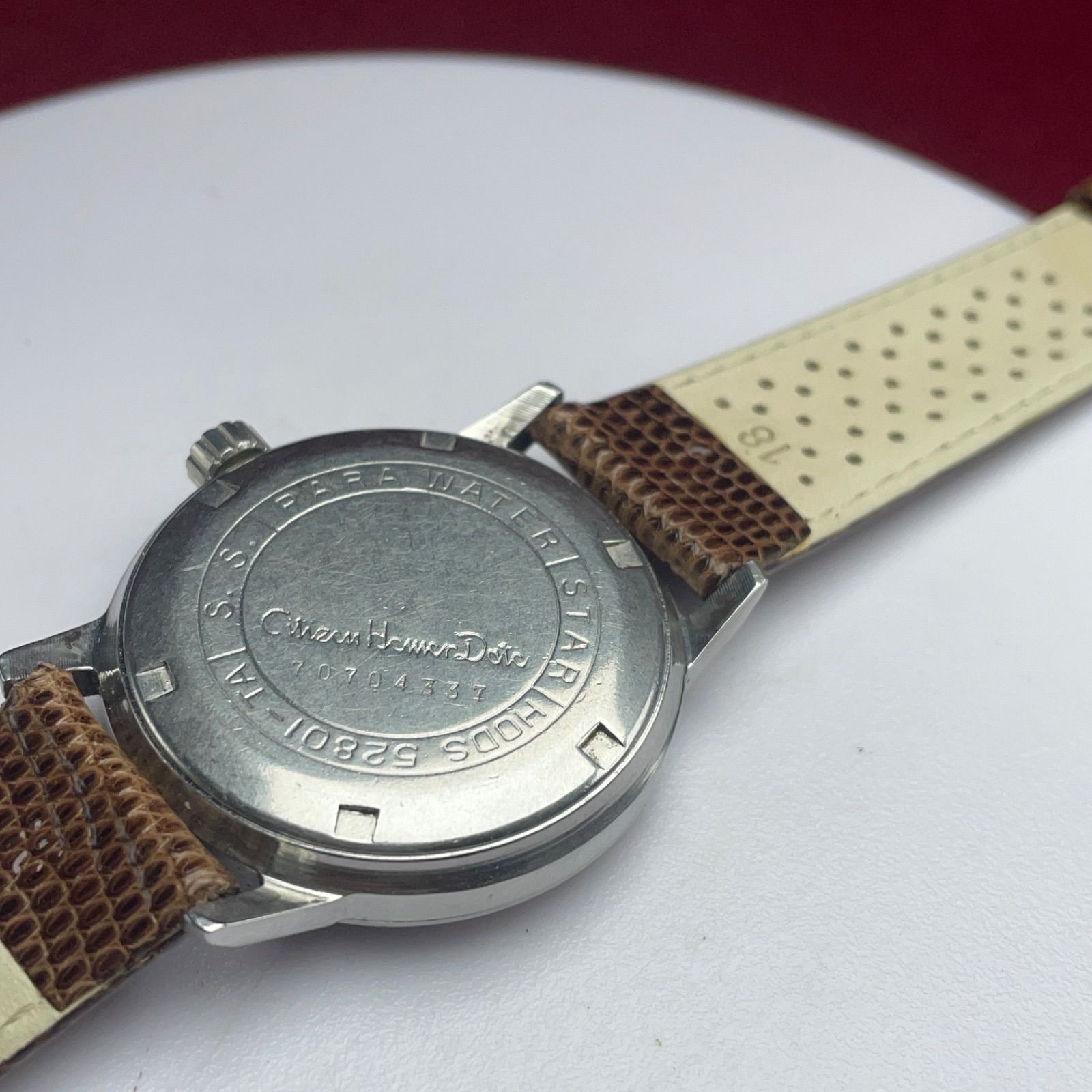 ☆OH済 CITIZEN ホーマー デイト 手巻 風防新品交換済 純正リューズ