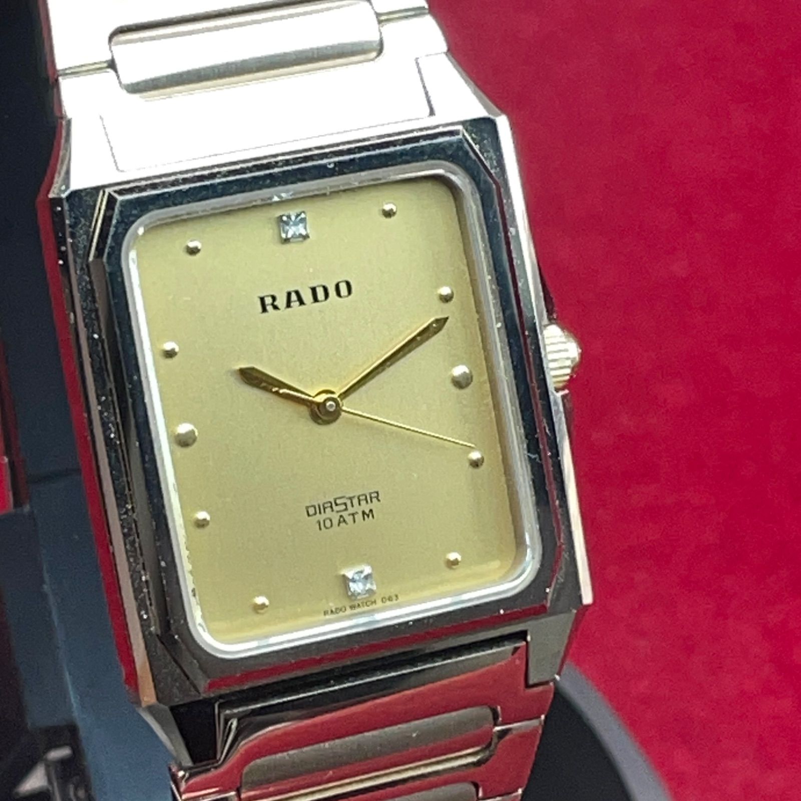 90s RADO DIASTAR QZ 電池交換済 スイス製 純正ブレス竜頭