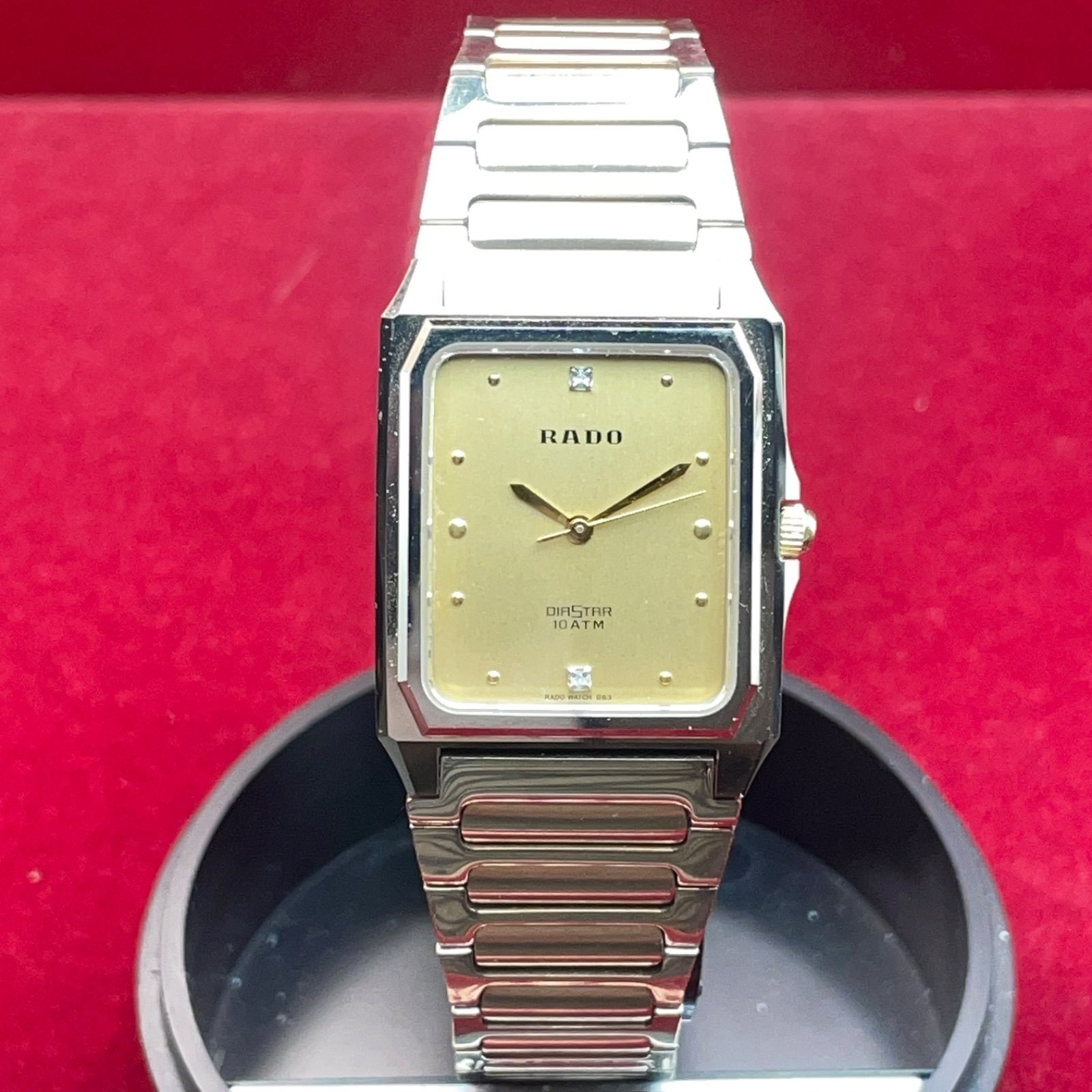 90s RADO DIASTAR QZ 電池交換済 スイス製 純正ブレス竜頭