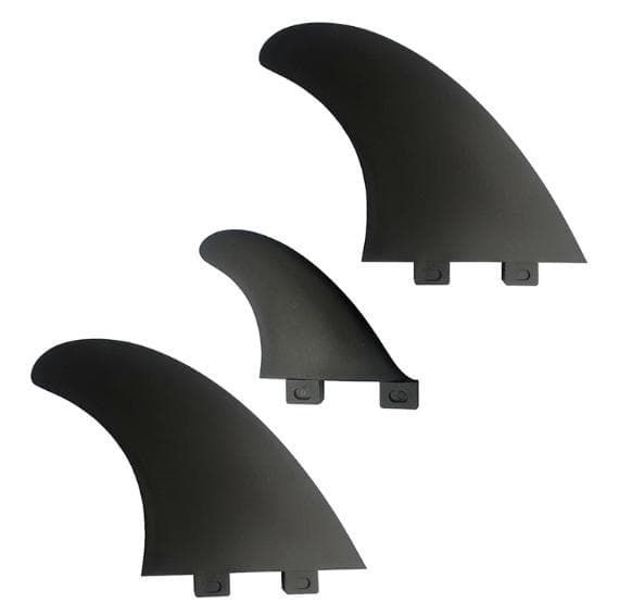 サーフィン用 フィン ツインスタビ FCS 対応 3枚セット PVC 新品 黒