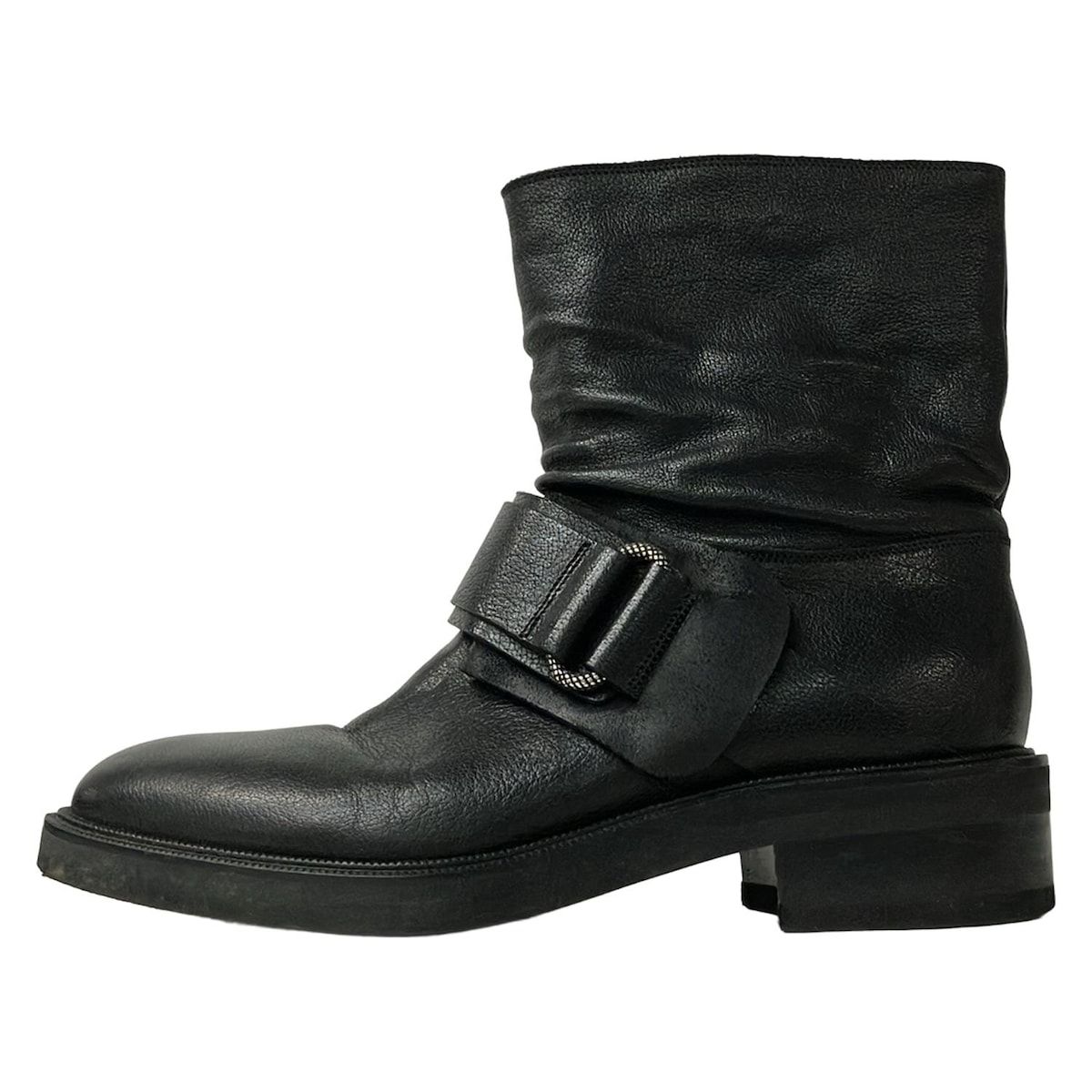 SARTORE サルトル ウイングチップ レザー ドレスシューズ ブラック 35 SARTORE（サルトル） *ウイングチップショートブーツ 36/23*レザー皮革