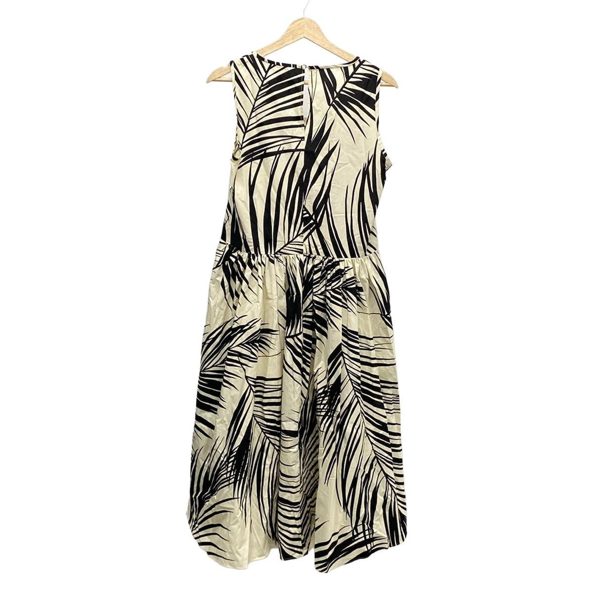 Max Mara STUDIO マックスマーラスタジオ ワンピース サイズ36 S レディース - アイボリー×黒 ノースリーブ ロング