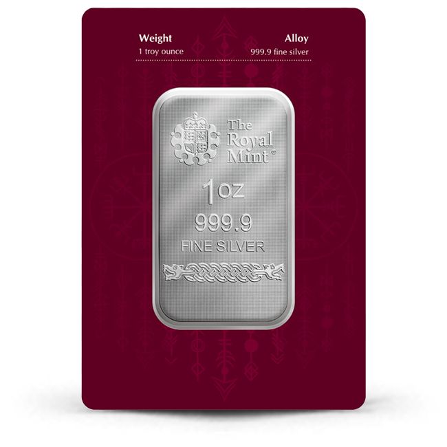 ロイヤルミント×ジャーマニアミント トール 銀コレクターバー 1オンス