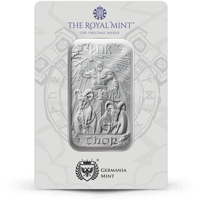 ロイヤルミント×ジャーマニアミント トール 銀コレクターバー 1オンス