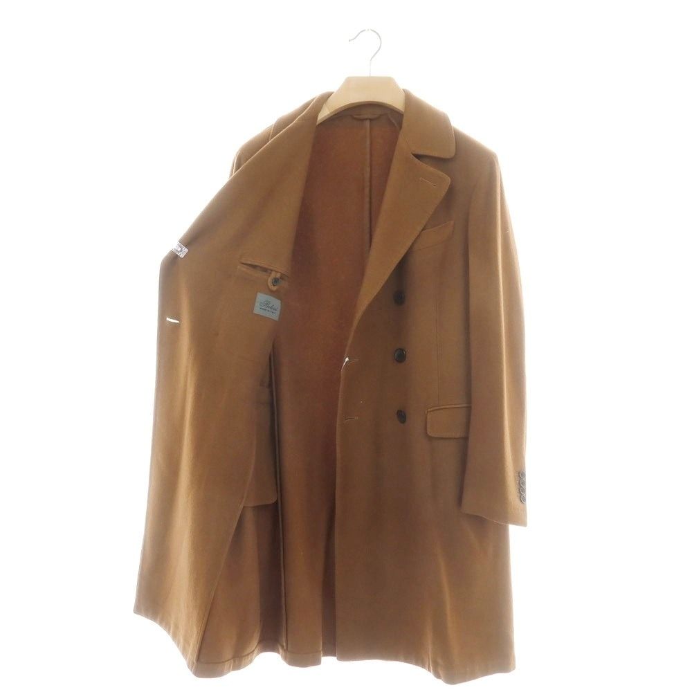 中古】ベルベスト Belvest カシミヤ ダブルブレストコート ブラウン