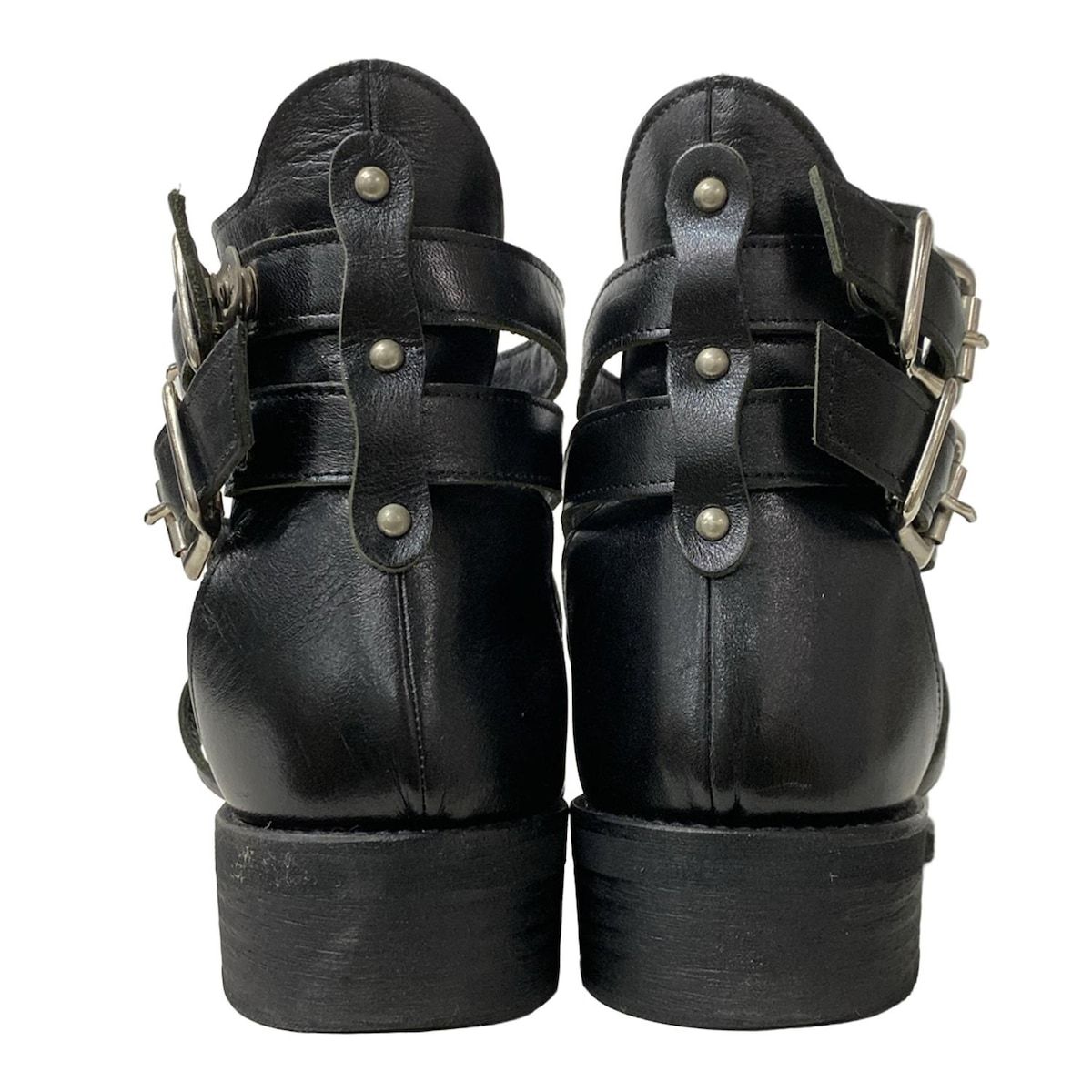 LIMI feu(リミフゥ) サンダル LL レディース美品 - 黒 レザー - メルカリ