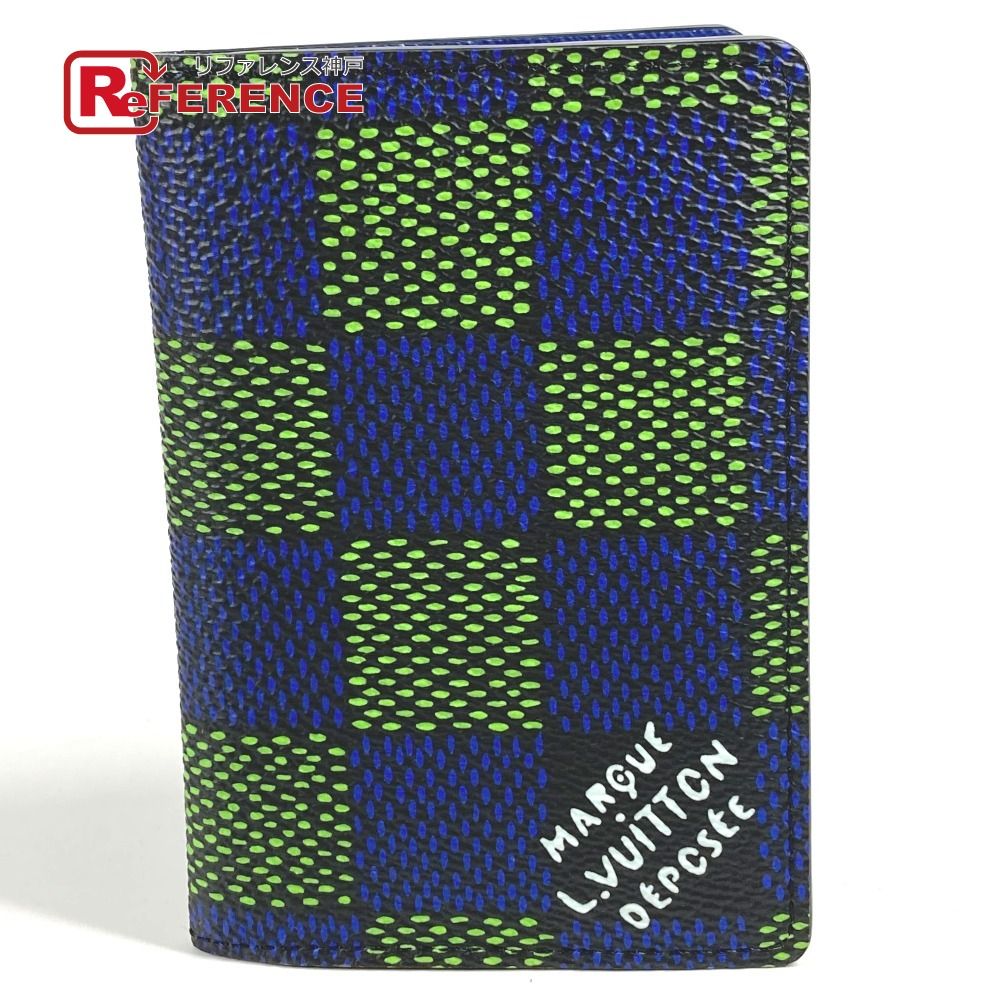 LOUIS VUITTON ルイヴィトン カードケース オーガナイザー･ドゥ ポッシュ N 00143 レザー|キャンバス ブルー