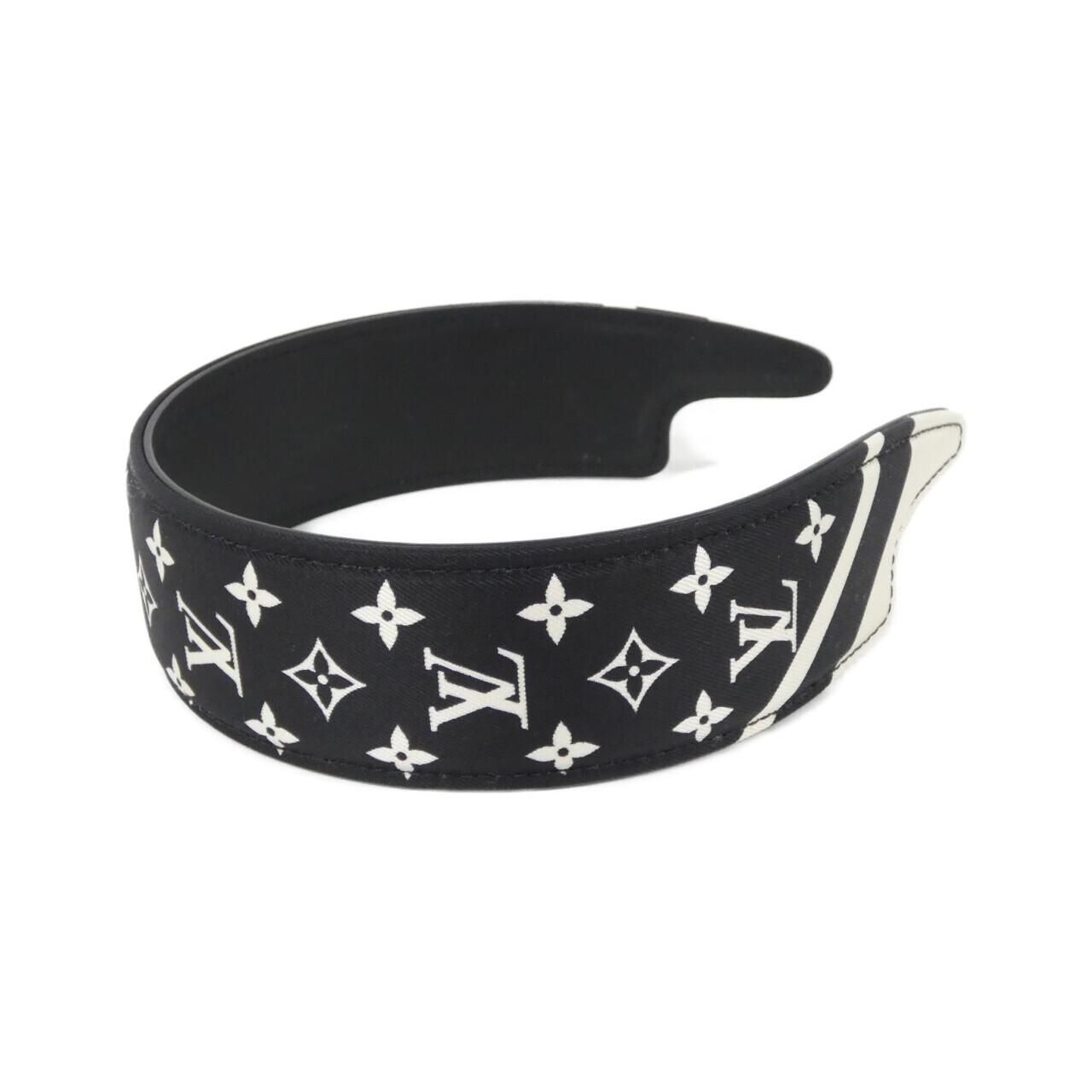 ルイヴィトン ヘッドバンド LV アウトライン シルク M 97813 ヘアー