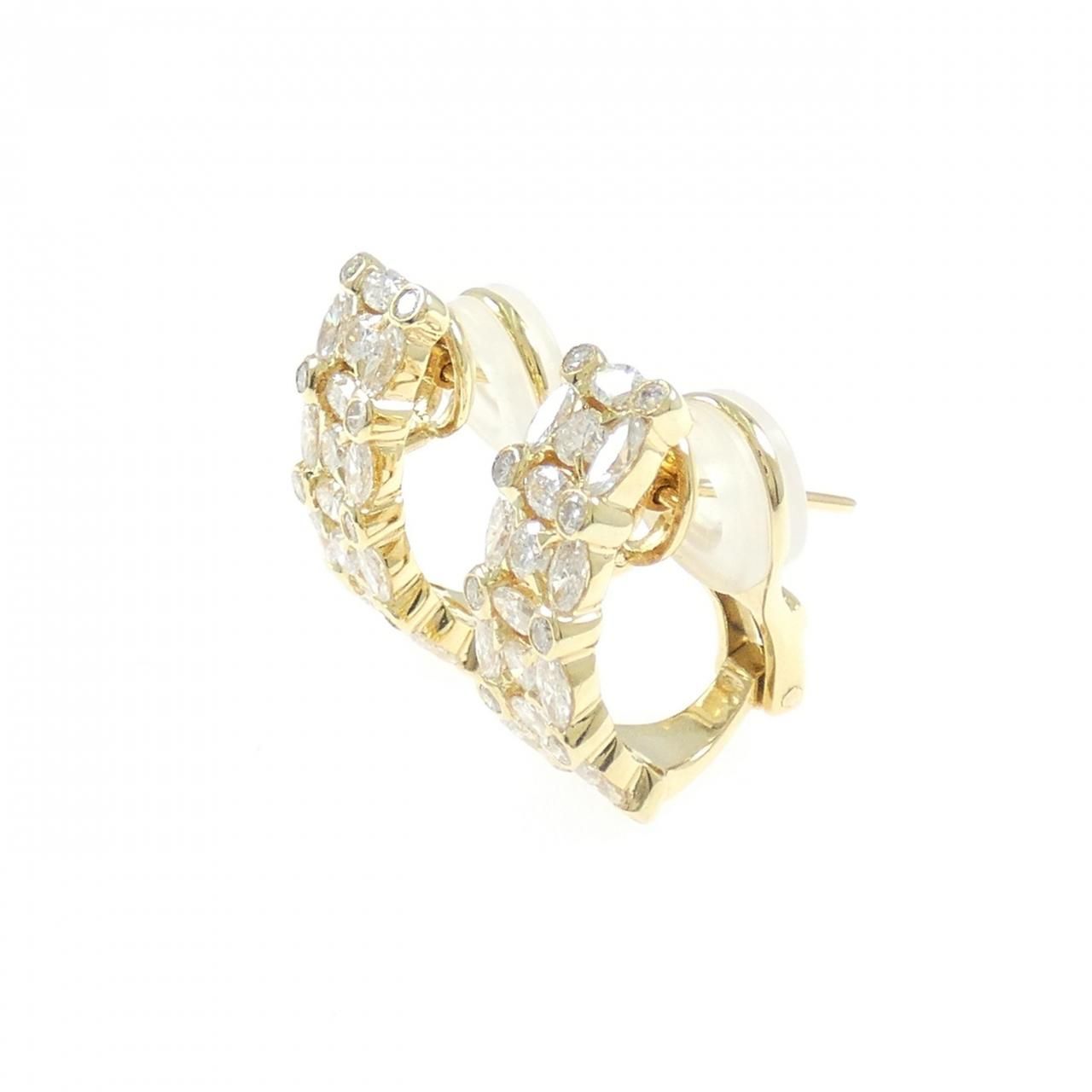 K 18 YG ダイヤモンド ピアス イヤリング 2.30 CT