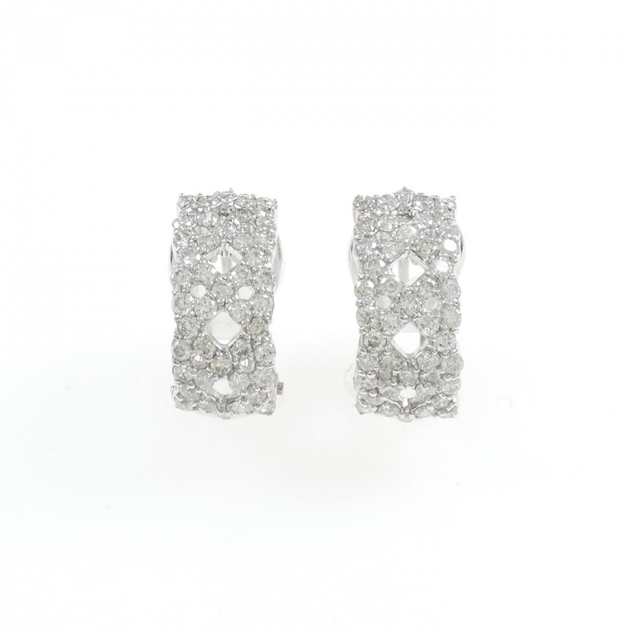 K 18 WG ダイヤモンド ピアス イヤリング 1 00 CT