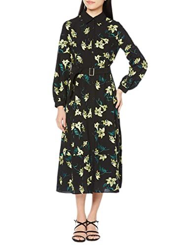 グレースコンチネンタル 2025 SS ﾌﾗﾜｰ刺繍ﾌﾚｱﾜﾝﾋﾟｰｽ レディース ﾌﾞﾗｯｸ