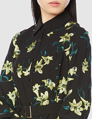  グレースコンチネンタル 2025 SS ﾌﾗﾜｰ刺繍ﾌﾚｱﾜﾝﾋﾟｰｽ レディース ﾌﾞﾗｯｸ その他 フェイスケア