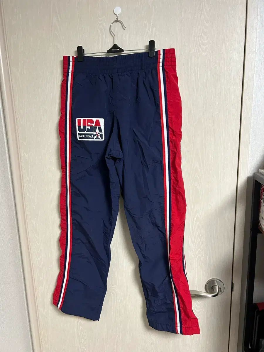 USA バスケット トレーナー ズボン ネイビー レッド Mサイズ パンツ