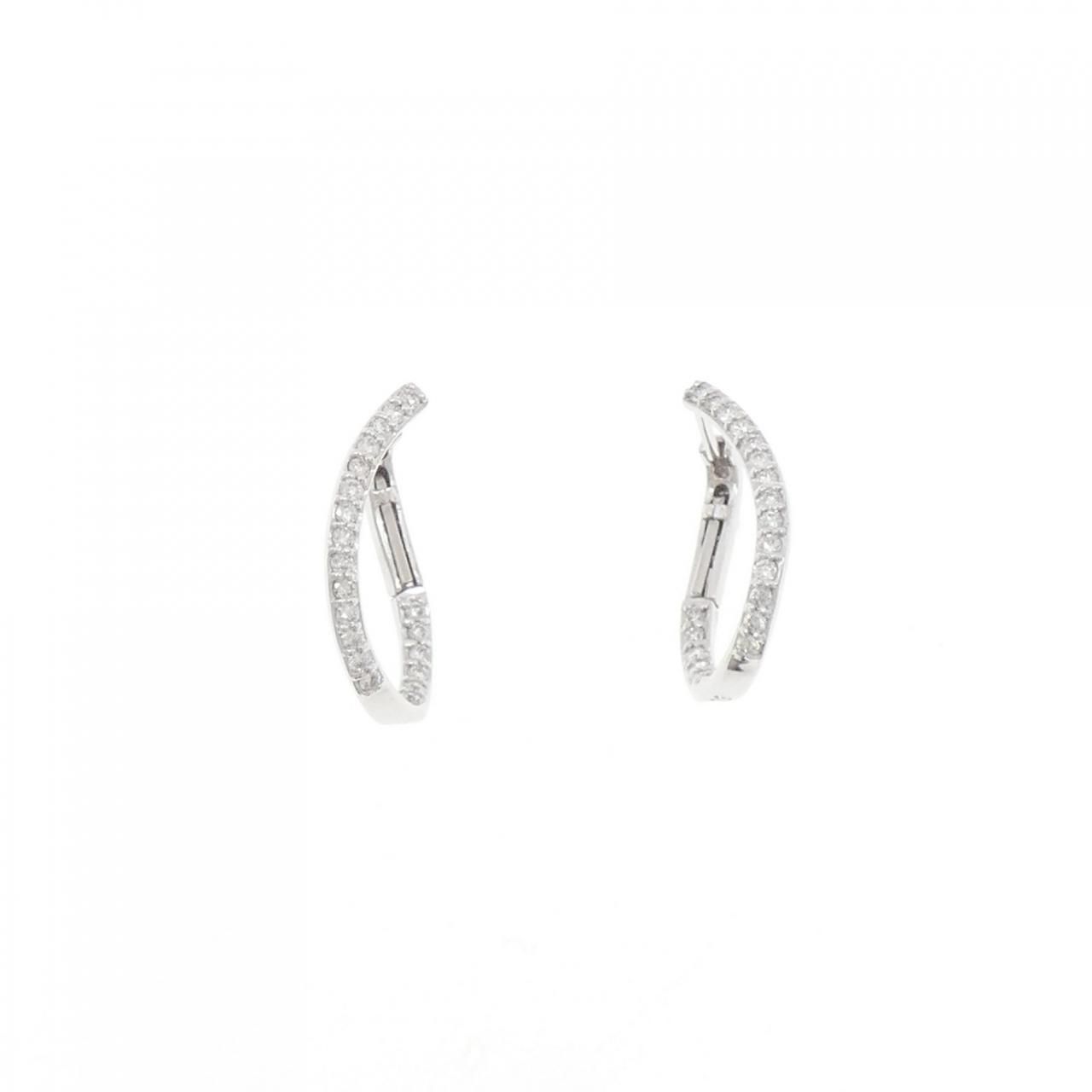 K18WG ダイヤモンド ピアス 0.26CT - メルカリ