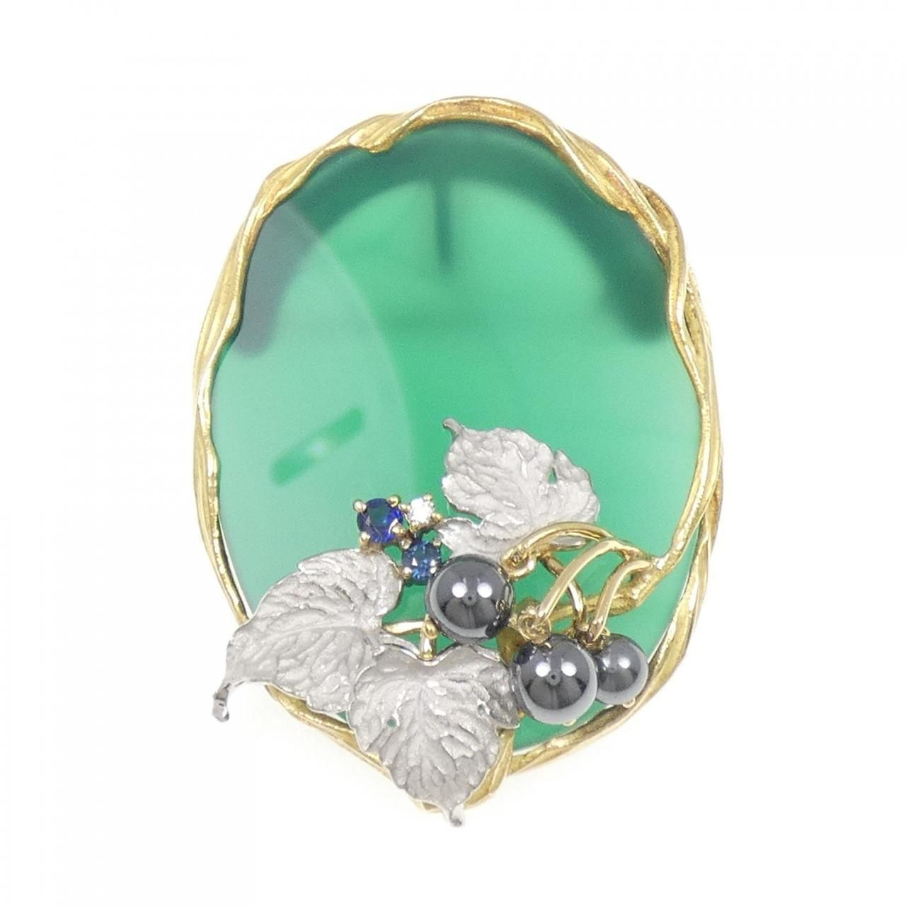 アズ タイム カラーストーン ブローチ