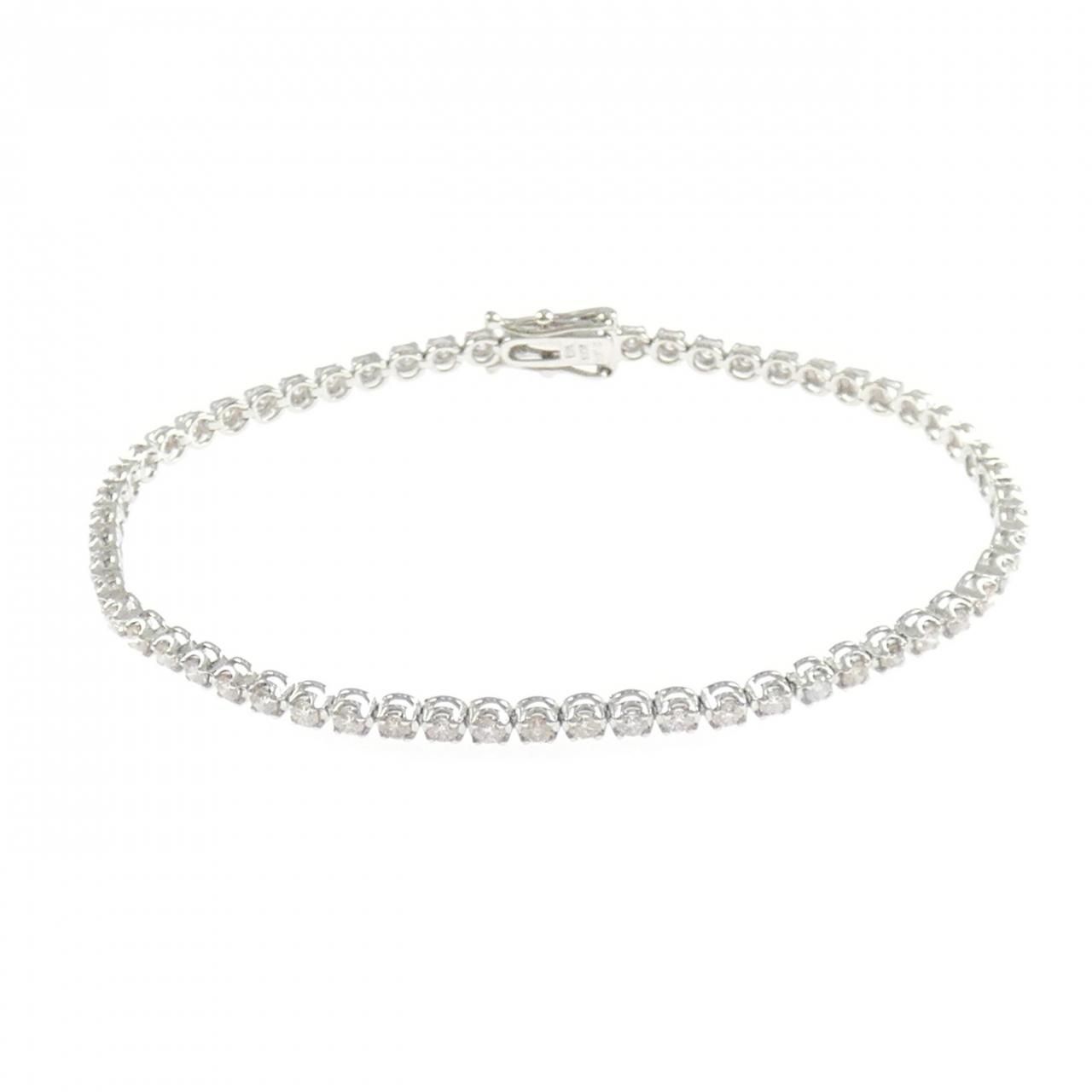 K18WG ダイヤモンド ブレスレット 2.00CT - メルカリ
