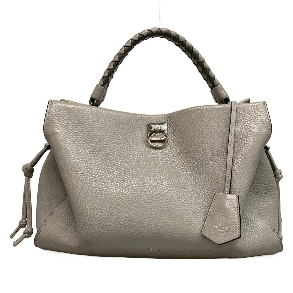 Mulberry マルベリー アイリス グレー レザーハンドバッグ美品 MULBERRY(マルベリー) ハンドバッグ アイリス グレー レザー 【公式通販】