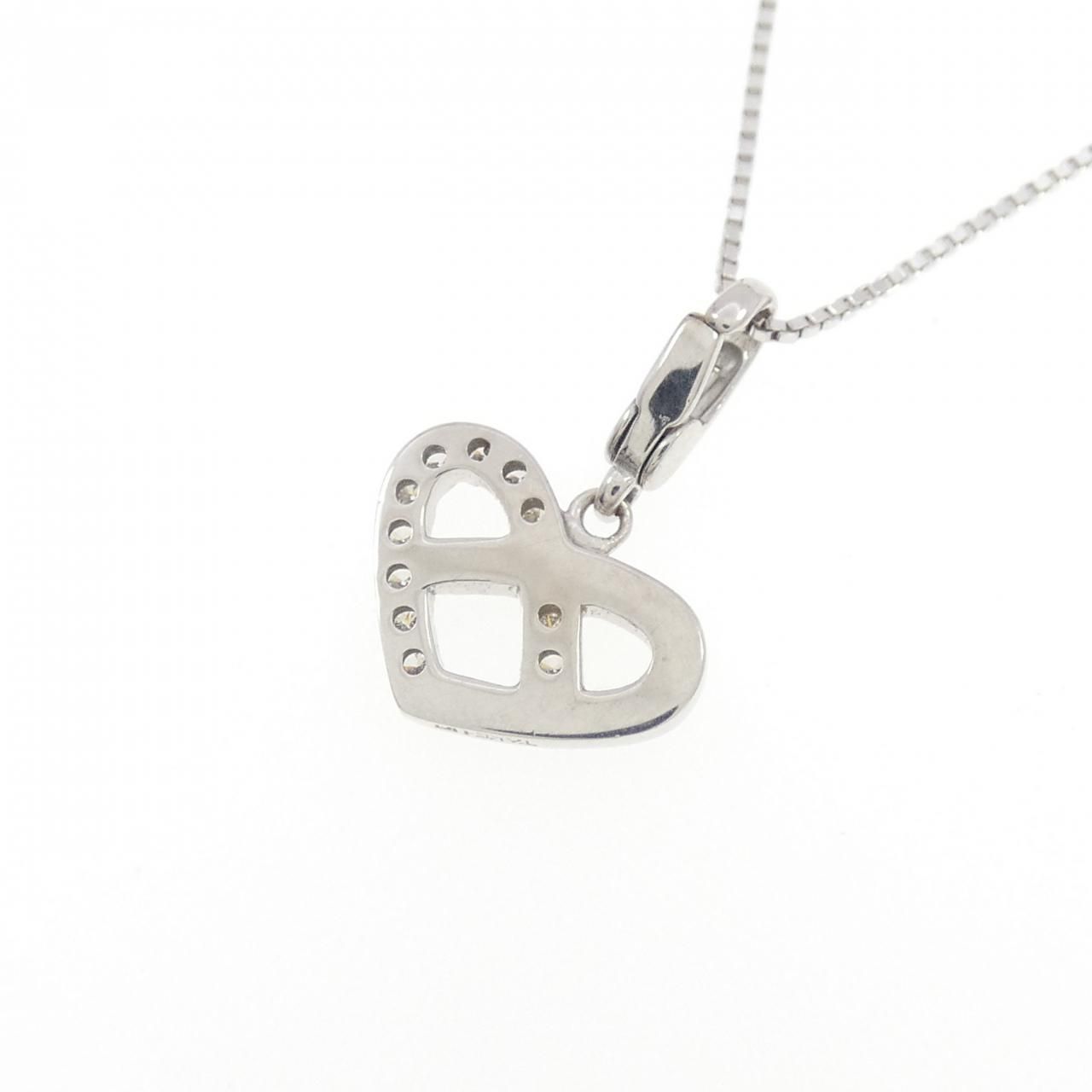 K10WG ハート ダイヤモンド ネックレス 0.07CT - メルカリ