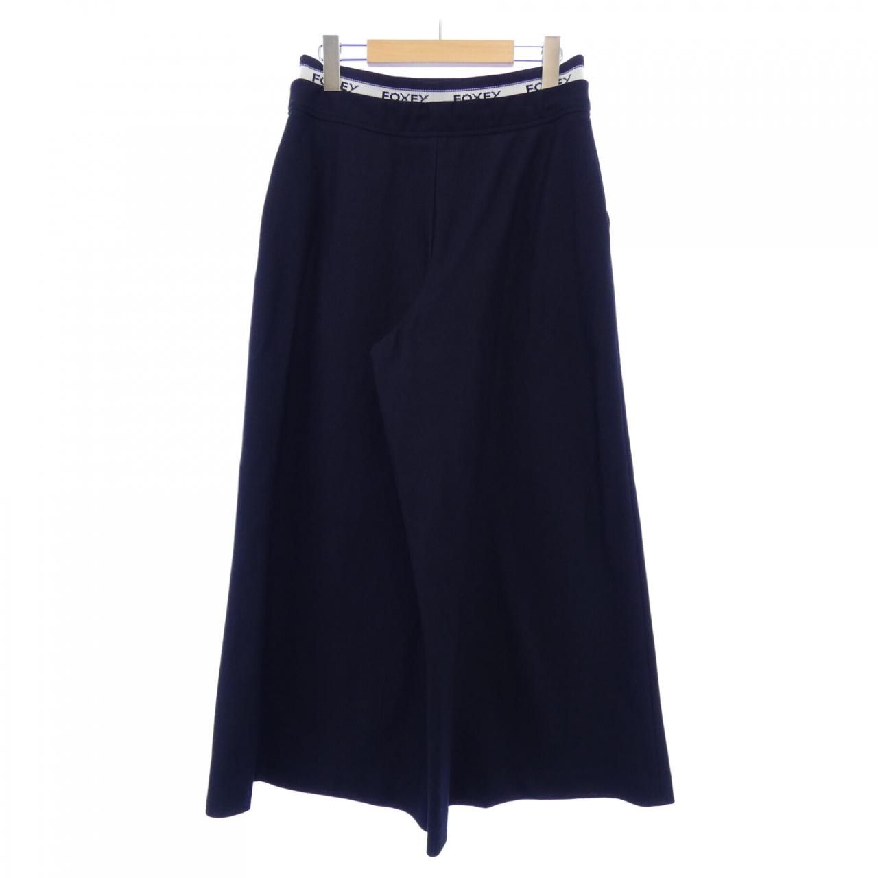 フォクシーニューヨーク ニットパンツ ワイドパンツ カジュアルパンツ40 フォクシーニューヨーク ニットパンツ ワイドパンツ カジュアルパンツ