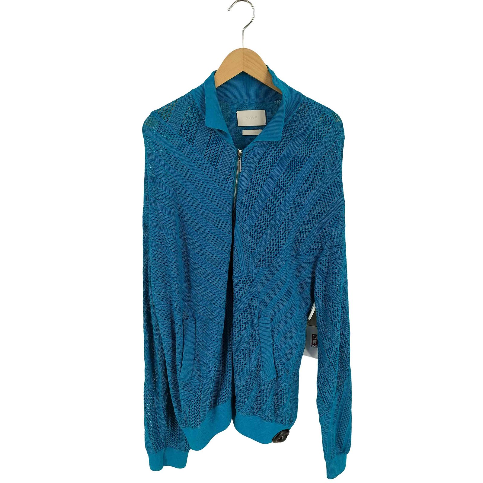 ヨーク YOKE 24SS COTTON MESH STRIPE ZIP-UP CARDIGAN メンズ 3