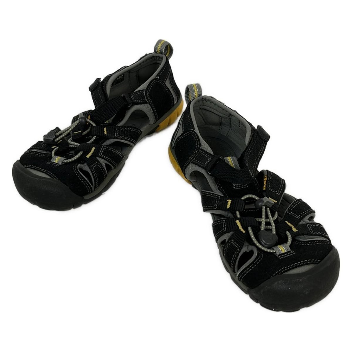 KEEN キーン シューズ 22 レディース - 黒×グレー