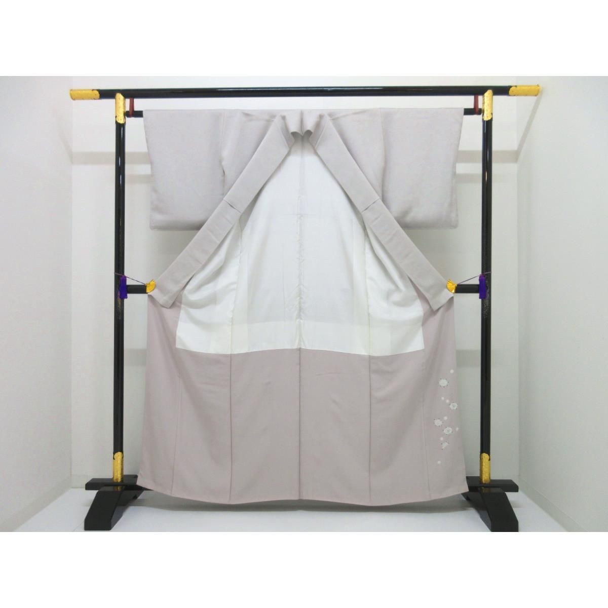 色無地 小倉淳史 丸に九枚笹 裄丈Ｓ寸