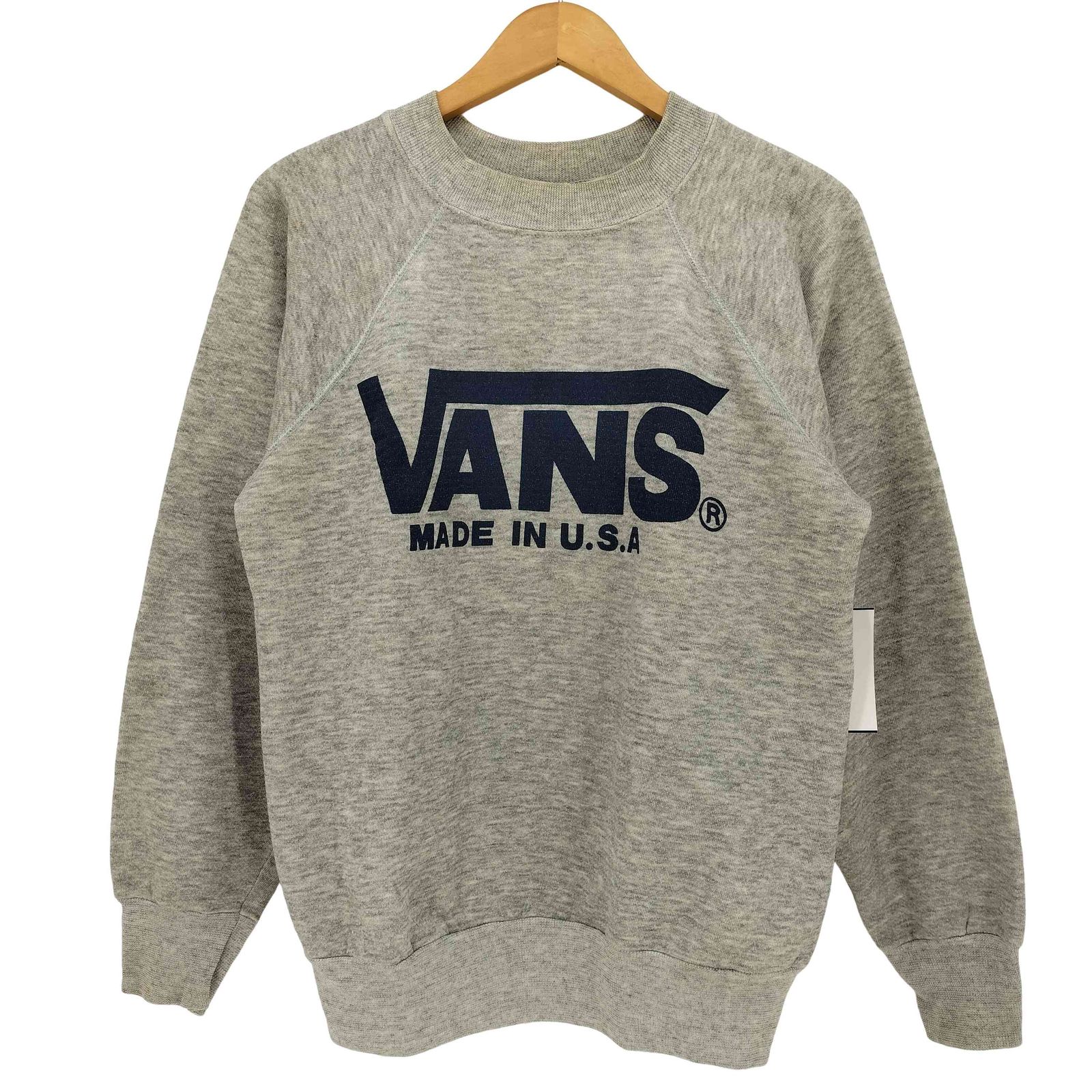 バンズ VANS 80S USA製 デカロゴ クルーネック スウェット メンズ