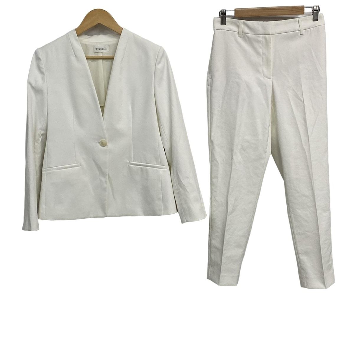 PLS T PLST プラステ レディースパンツスーツ レディース - 白