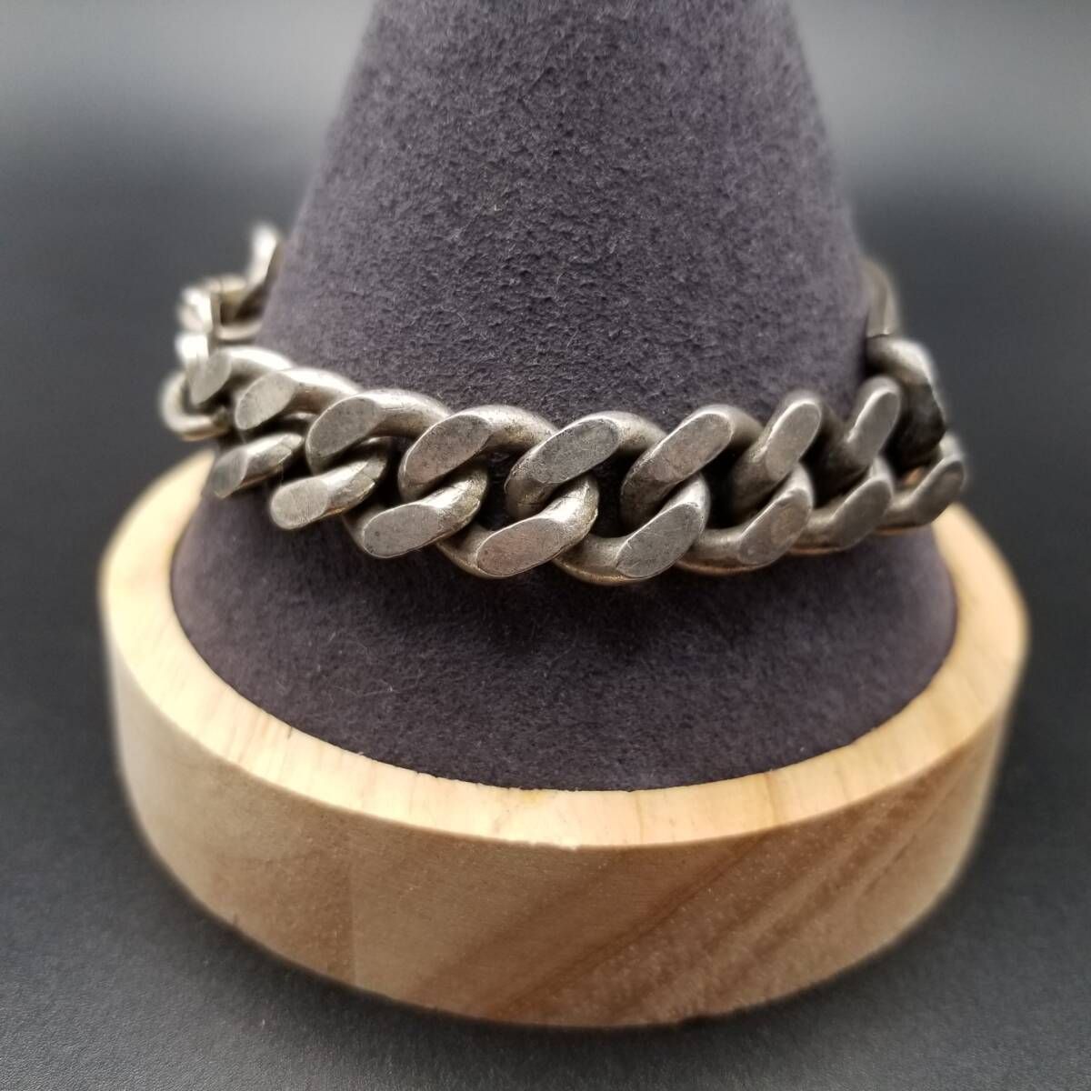 IDタグ 長方形プレート 喜平チェーン 925 シルバー ヴィンテージ