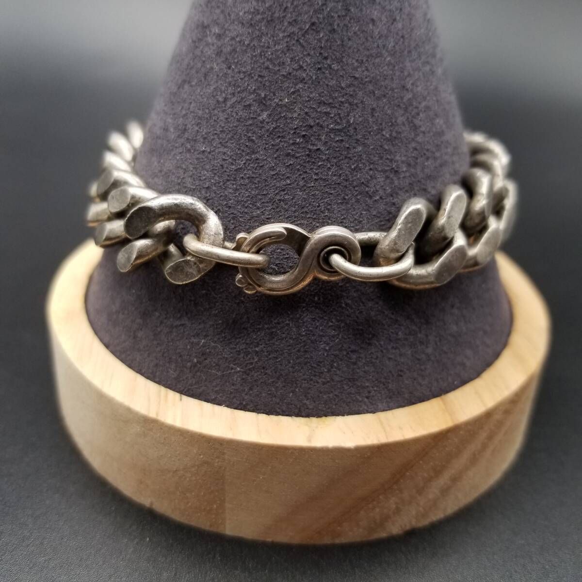 IDタグ 長方形プレート 喜平チェーン 925 シルバー ヴィンテージ