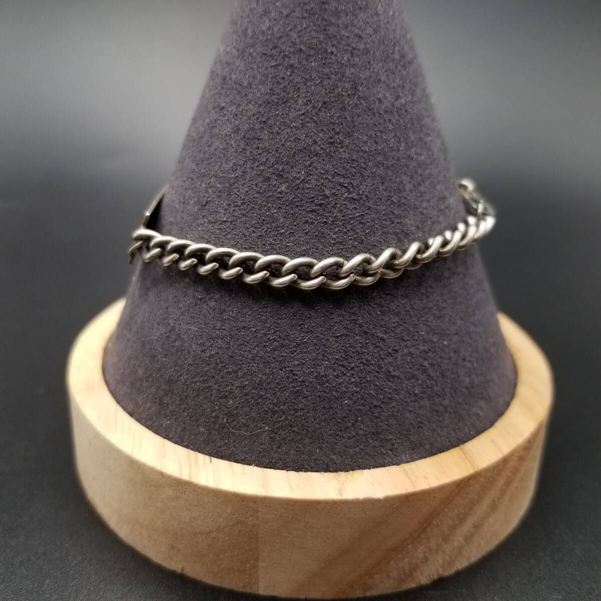 VARGAS社製 IDタグ 長方形プレート 喜平チェーン 925 シルバー