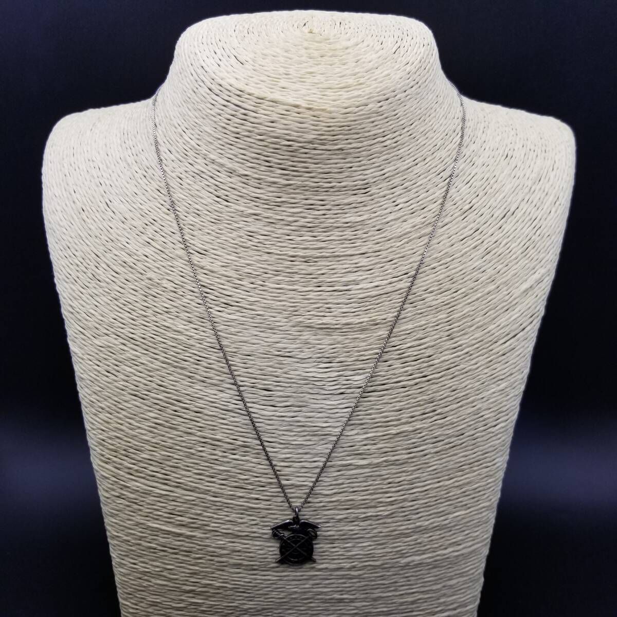 WWII期 US Army Quartermaster 紋章 925 シルバー ヴィンテージ ミリタリー ペンダント ネックレス 銀 アメリカ陸軍 鷲 鍵 剣 Y 18 X