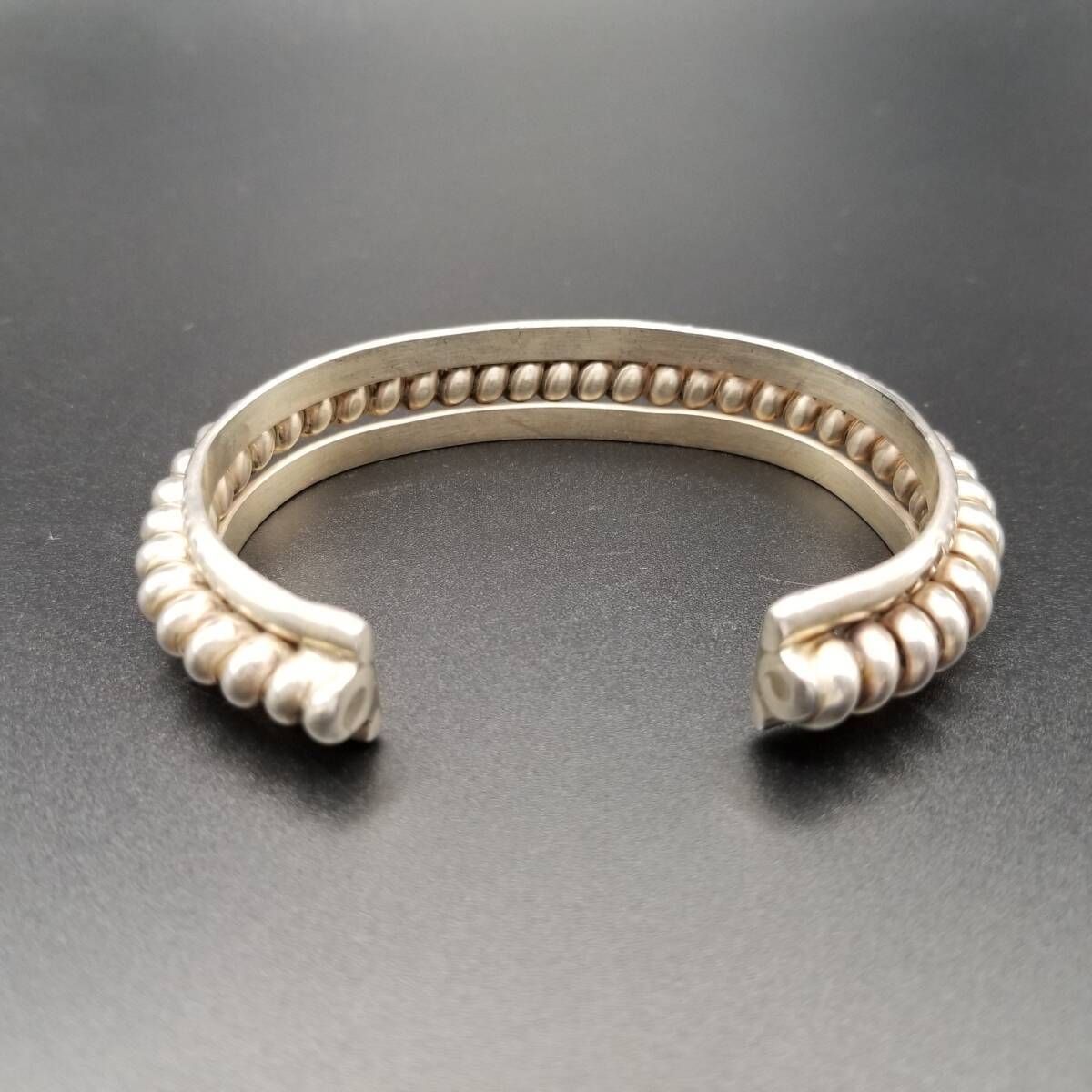 ナバホ族 Franklin & Verna Tahe ロープ ツイスト ヴィンテージ カフ