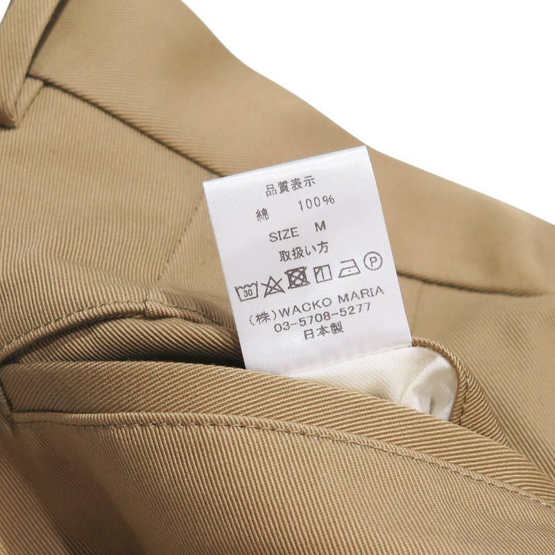 新品 WACKO MARIA ワコマリア DOUBLE PLEATED CHINO TROUSERS (TYPE-1