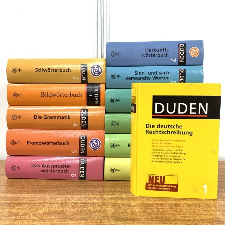01 ! 洋書 Duden ドイツ語の文法 正書法 辞典 12冊セット Bibliographisches Institut 辞書 語学 独語 勉強 学習 B