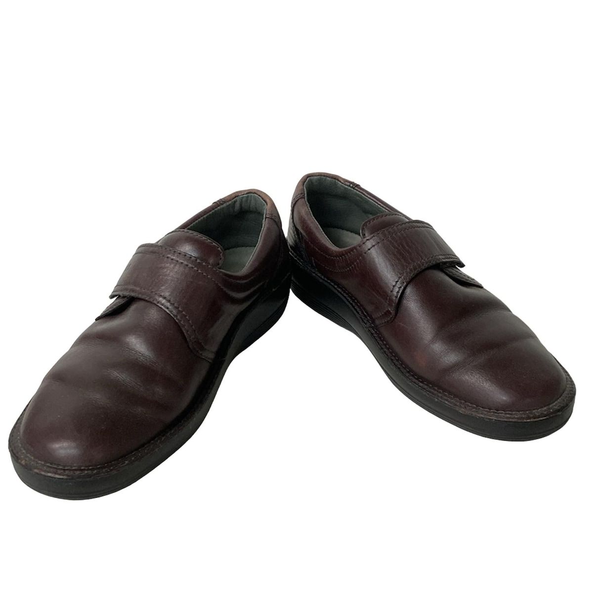 Strober ストロバー シューズ 4 レディース - ダークブラウン マジックテープ レザー