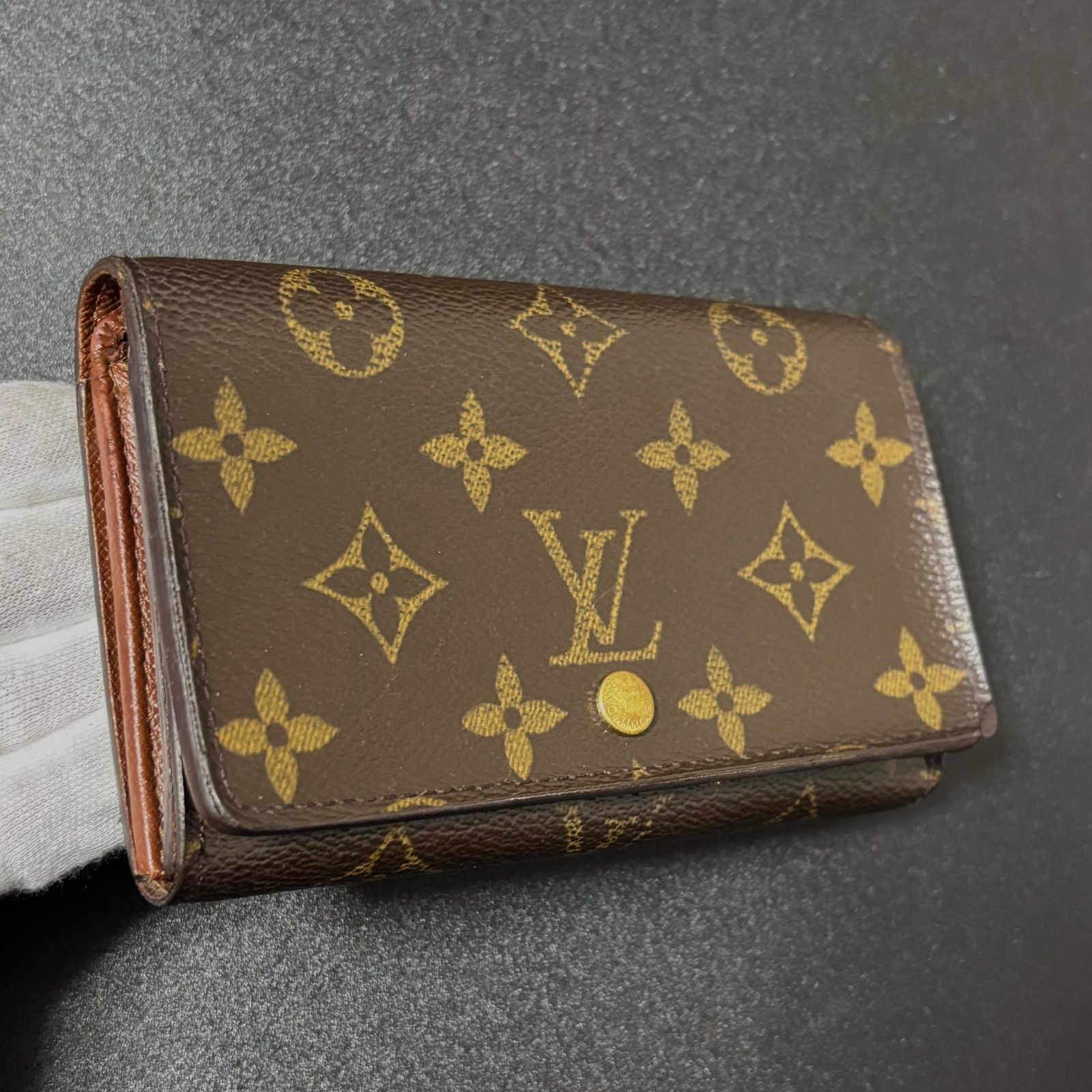 【鑑定済】ルイヴィトン モノグラム ポルトフォイユ トレゾール 廃盤モデル ルイヴィトン モノグラム ポルトフォイユ トレゾール 二つ折り財布