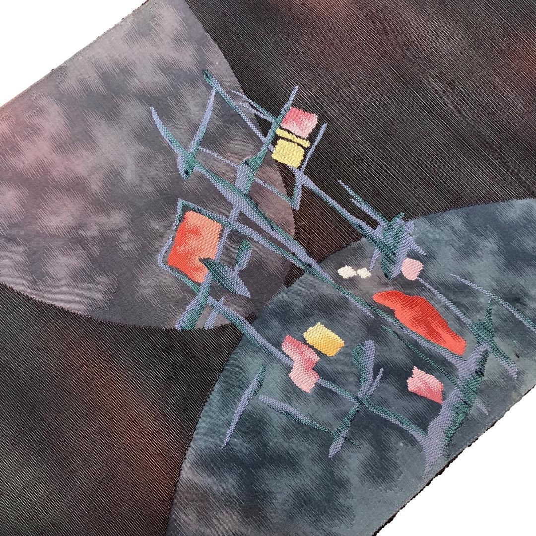 名古屋帯 紬 抽象模様 暈し O-5860