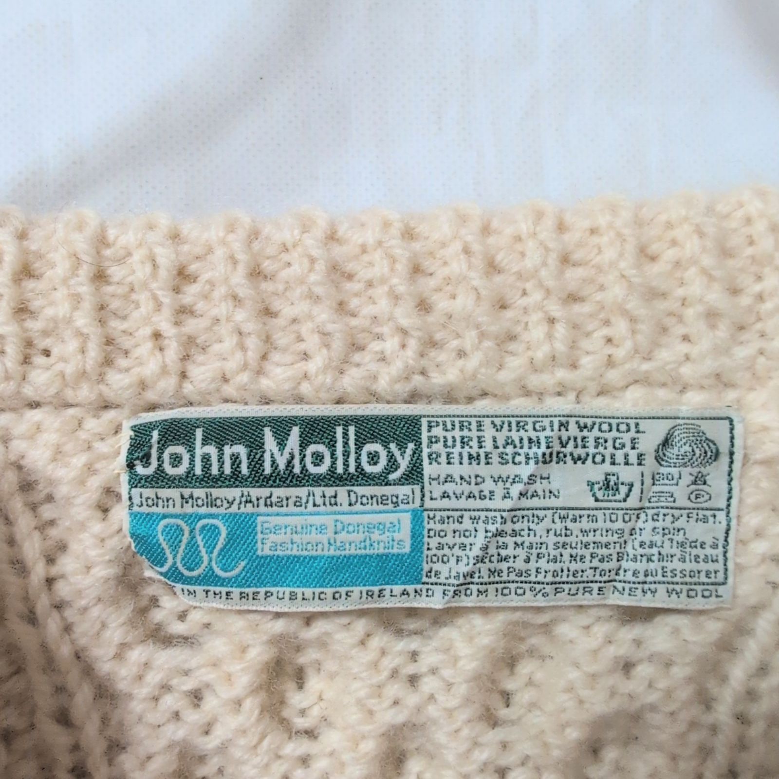 John Molloy/ジョン モロイ】 ケーブル編み フィッシャーマン セーター