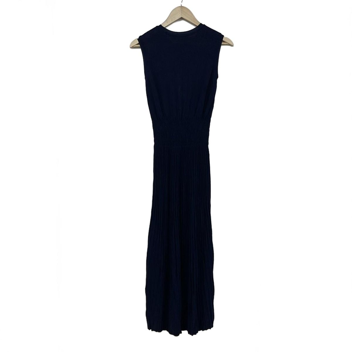 EPOCA エポカ ワンピース サイズ40 M レディース - ネイビー ノースリーブ マキシ丈 プリーツ
